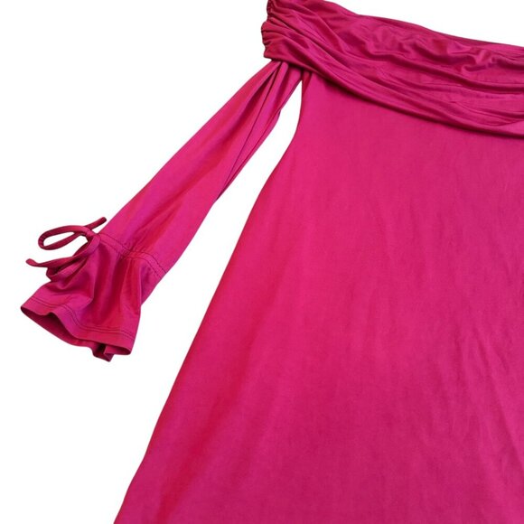 Majorelle Freya Mini Dress Berry Red Off-Shoulder Stretch Long Sleeve Medium NWT - Picture 11 of 14